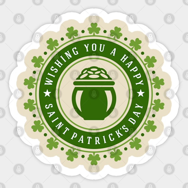 Wishing You a Happy Saint Patrick's Day Sticker by CoffeeandTeas